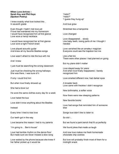 when love arrives poem|Sarah Kay & Phil Kaye – “When Love Arrives” (5M Views!).